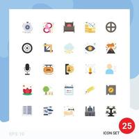 Pack of 25 Modern Flat Colors Signs and Symbols for Web Print Media such as loss analytics symbol interior furnishings Editable Vector Design Elements