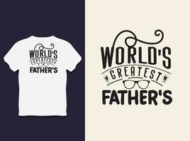 diseño de camiseta de tipografía del día del padre con vector