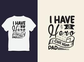 father's day Typography t shirt Design with Vector