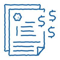 financial agreement doodle icon hand drawn illustration vector