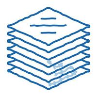 stack of tiles doodle icon hand drawn illustration vector