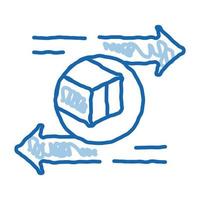 shipping and arrival doodle icon hand drawn illustration vector