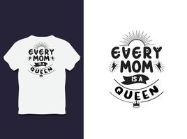 diseño de camiseta de tipografía del día de la madre con vector