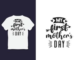 diseño de camiseta de tipografía del día de la madre con vector