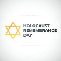 Concept design with Star of David for International Holocaust remembrance day. vector