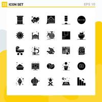 25 Creative Icons Modern Signs and Symbols of ancient lamp cross interior convo Editable Vector Design Elements