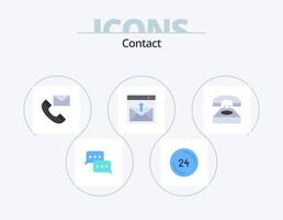 Póngase en contacto con el diseño de iconos del paquete de iconos planos 5. Contáctenos. comunicación. contacto. información Contáctenos vector