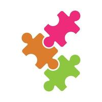 Puzzle logo vector