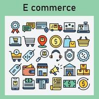 paquete de iconos de comercio electrónico vector