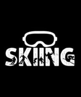 Skiing is calling and i must go tshirt design vector