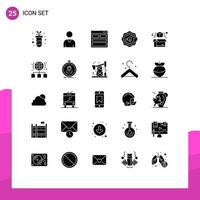 Stock Vector Icon Pack of 25 Line Signs and Symbols for internet printing contact model accustic Editable Vector Design Elements