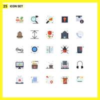 25 Creative Icons Modern Signs and Symbols of certificate sign data analyzing holiday cross Editable Vector Design Elements