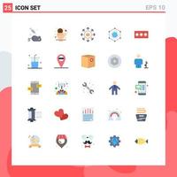 Modern Set of 25 Flat Colors and symbols such as code connection ecommerce data network Editable Vector Design Elements