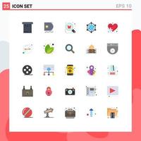 Universal Icon Symbols Group of 25 Modern Flat Colors of care web discount server analytics Editable Vector Design Elements