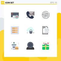 Set of 9 Modern UI Icons Symbols Signs for ui grid communication design labyrinth Editable Vector Design Elements