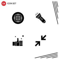 Universal Solid Glyphs Set for Web and Mobile Applications center business help light hand Editable Vector Design Elements