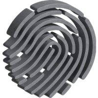 3d illustration of finger print png