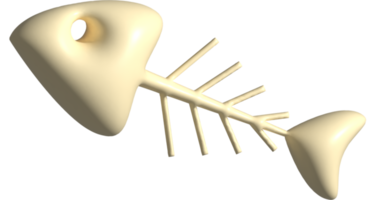 3d illustration of fish bone
