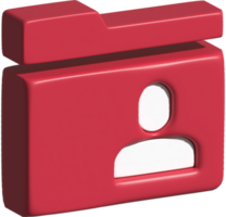 3d illustration of contact folder png