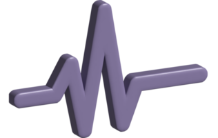 3d illustration of heart rate png