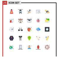 Universal Icon Symbols Group of 25 Modern Flat Colors of software processing court object lawyer Editable Vector Design Elements