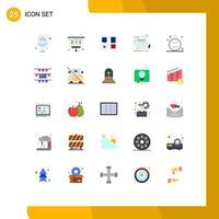 User Interface Pack of 25 Basic Flat Colors of event agreement shield award degree Editable Vector Design Elements