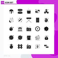 25 Solid Glyph concept for Websites Mobile and Apps money target relax success employee Editable Vector Design Elements