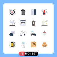 16 Creative Icons Modern Signs and Symbols of interface seagull grid bird terrorism Editable Pack of Creative Vector Design Elements