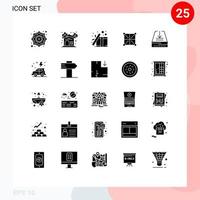 Set of 25 Modern UI Icons Symbols Signs for rule development box design surprise Editable Vector Design Elements