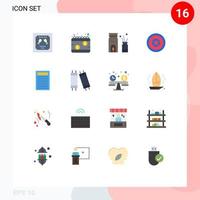 16 Universal Flat Color Signs Symbols of book independence day tax independece scent Editable Pack of Creative Vector Design Elements