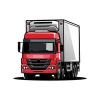 Semi truck 18 wheeler freight illustration vector