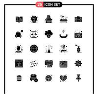 User Interface Pack of 25 Basic Solid Glyphs of business surgery typewriter room hospital Editable Vector Design Elements