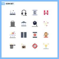 Universal Icon Symbols Group of 16 Modern Flat Colors of delete love microphone curtains window Editable Pack of Creative Vector Design Elements