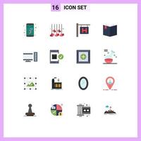 16 Creative Icons Modern Signs and Symbols of pc computer wedding knowledge book Editable Pack of Creative Vector Design Elements