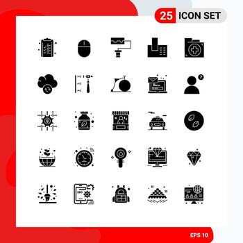 conjunto de 25 iconos de interfaz de usuario modernos signos de símbolos para elementos de diseño de vector editables de llamada de teléfono de ratón de ayuda de documento