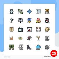 25 Creative Icons Modern Signs and Symbols of ship lab cog fab build Editable Vector Design Elements