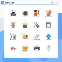 Universal Icon Symbols Group of 16 Modern Flat Colors of light development assassin design coding Editable Pack of Creative Vector Design Elements