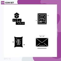 Group of Modern Solid Glyphs Set for education agriculture school balloon farming Editable Vector Design Elements