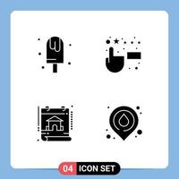 Universal Solid Glyph Signs Symbols of cold construction summer feedback real estate Editable Vector Design Elements