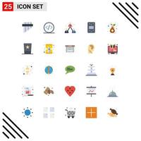 Stock Vector Icon Pack of 25 Line Signs and Symbols for investment budget business pack flour Editable Vector Design Elements