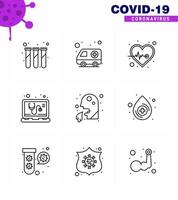 Simple Set of Covid19 Protection Blue 25 icon pack icon included  cough service beat online check viral coronavirus 2019nov disease Vector Design Elements