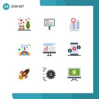 9 Creative Icons Modern Signs and Symbols of coding professions promo man navigation Editable Vector Design Elements