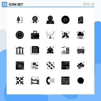 25 Solid Glyph concept for Websites Mobile and Apps devices invite pointer symbol card Editable Vector Design Elements