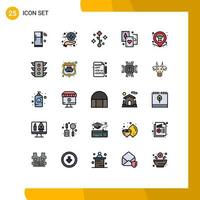 25 Creative Icons Modern Signs and Symbols of map tarot medicine magic card Editable Vector Design Elements