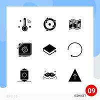 9 User Interface Solid Glyph Pack of modern Signs and Symbols of coin application newspaper logo design Editable Vector Design Elements