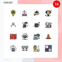 16 Creative Icons Modern Signs and Symbols of idea eye game business lunch Editable Creative Vector Design Elements