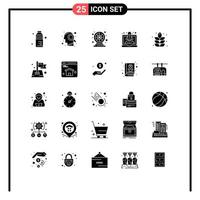 25 Universal Solid Glyphs Set for Web and Mobile Applications nature startup wheel speedup boost Editable Vector Design Elements