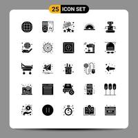 Set of 25 Modern UI Icons Symbols Signs for robot utensils rating tool construction Editable Vector Design Elements