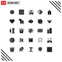 25 Creative Icons Modern Signs and Symbols of price fast forward volume arrows shopping Editable Vector Design Elements