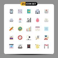 25 Creative Icons Modern Signs and Symbols of real document favorite skyscraper building Editable Vector Design Elements